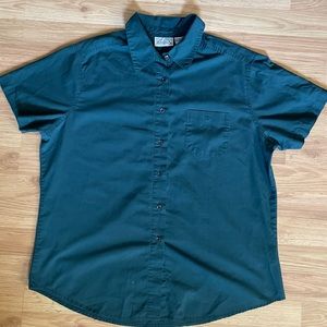 Basic Editions - Green Button Down